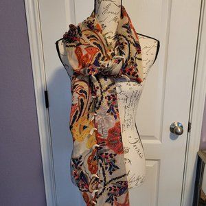 Multi Color Scarf with Tassels
